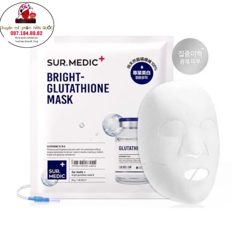 Mặt nạ truyền trắng của Hàn Sur.Medic Bright Glutathione Mask