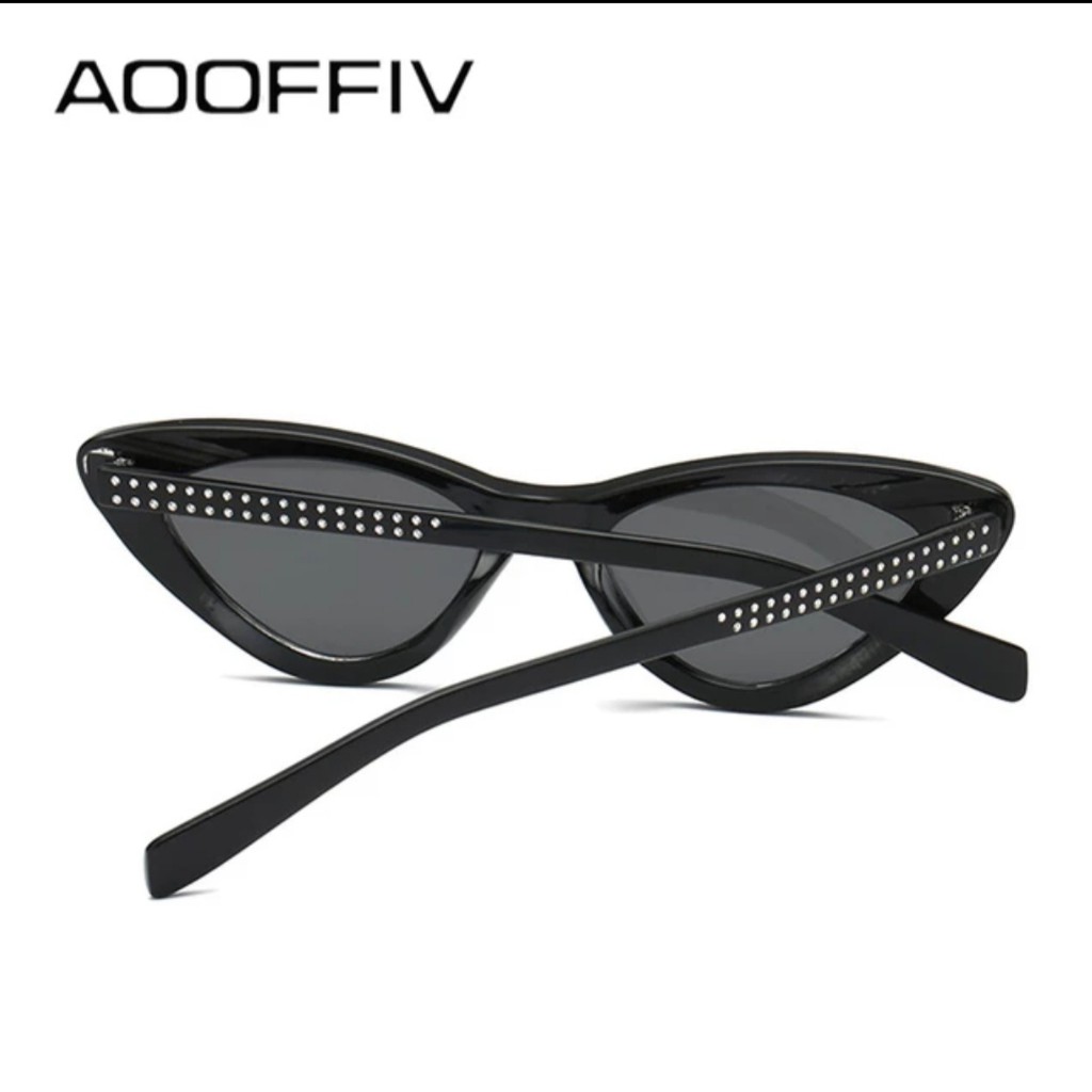 kính thời trang nữ mặt mèo đính đá