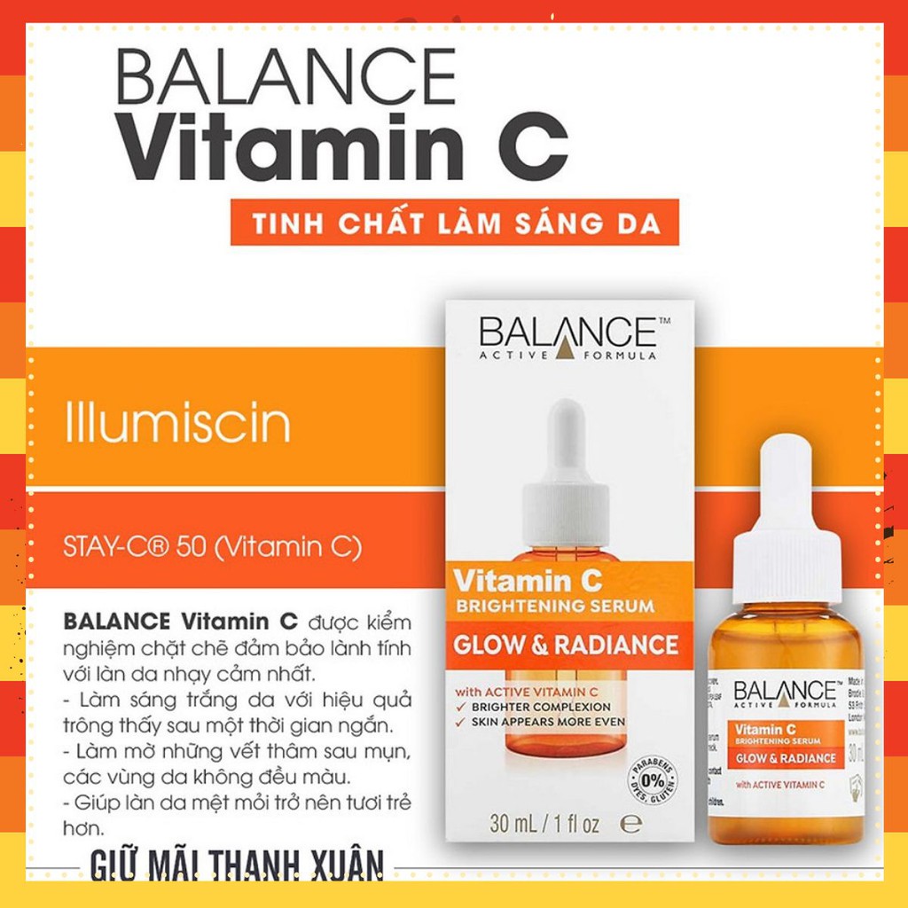 [KHUYẾN MÃI 50%] Serum Trắng Da, Mờ Thâm Balance Active Formula Vitamin C Brightening 30ml [CHÍNH HÃNG]