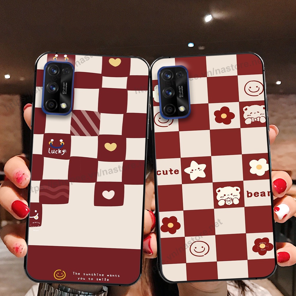 Ốp lưng Realme 7 / Realme 7 Pro trái tim hình gấu cute cá tính, giá rẻ, cực bền
