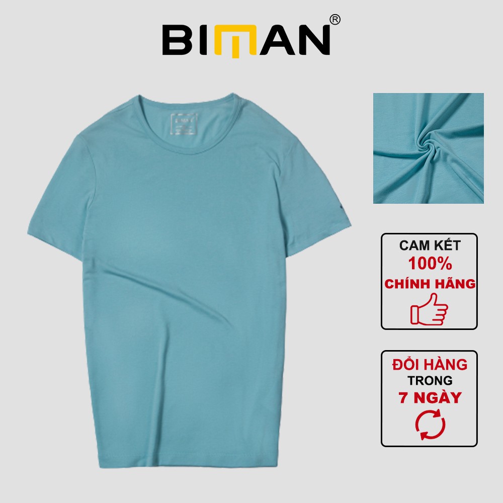 Áo phông nam thun cotton Biman by Biluxury vải co giãn thoáng khí thoải mái vận động