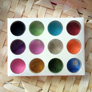 Set trang trí Nails 12 màu A6-Hạt bi