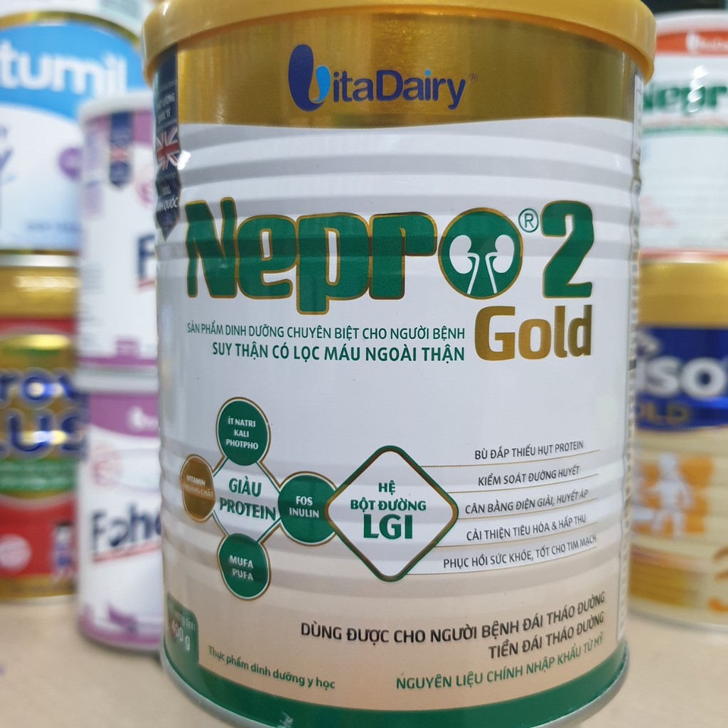 [Sỉ Nepro 2 gold]Combo 1 thùng 24 lon  Sữa nepro 2 gold hộp 400g Date T3.2023