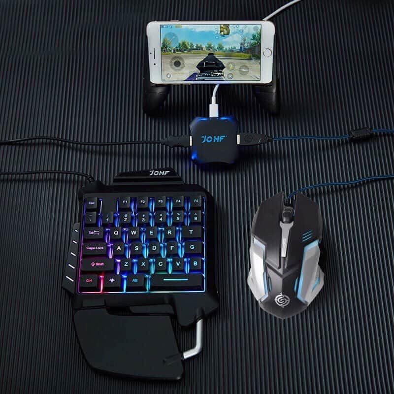 Bộ Chuyển Đổi Chuột Và Bàn Phím + Chuột + Giá Đỡ Chơi Game PUPG, Cho Android iPhone iPad