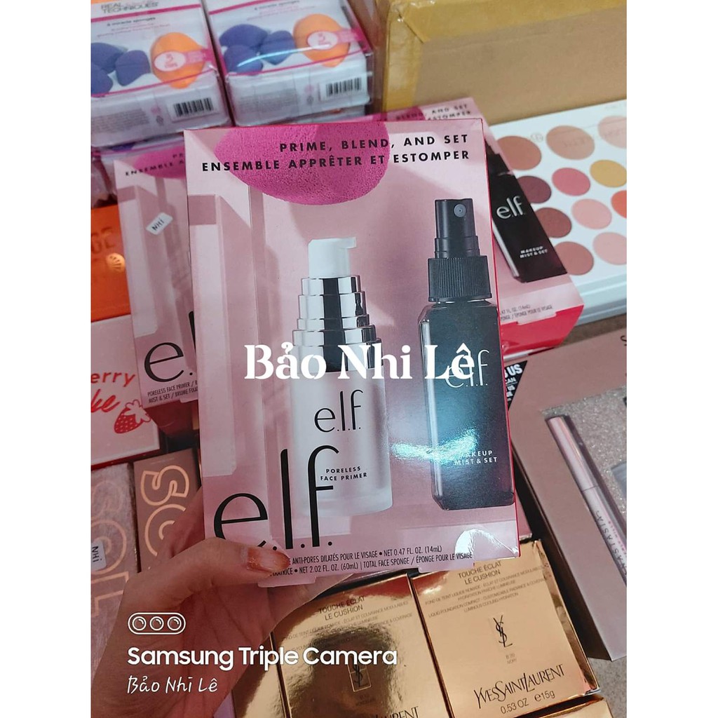 [CÓ SẴN] Set kem lót, xịt nền và mút tán nền của E.l.f | BigBuy360 - bigbuy360.vn