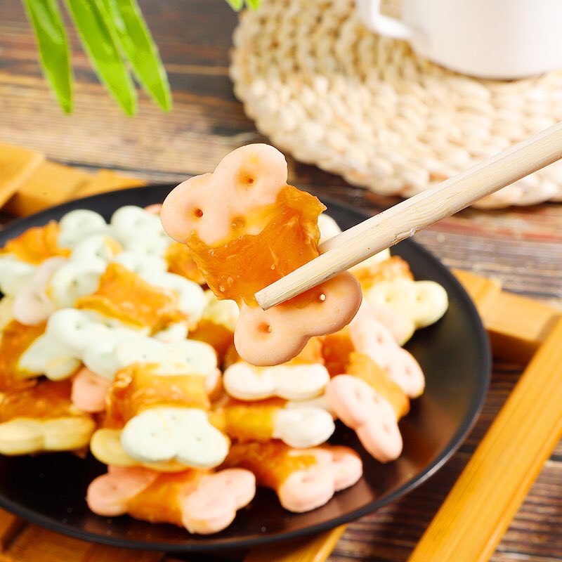 Bánh thưởng cho chó Dog snack gói 100gr - Đồ ăn vặt cho thú cưng gặm nhấm từ thịt và sữa bổ sung dinh dưỡng