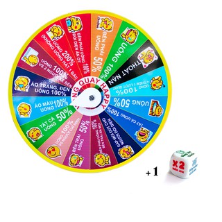 Combo Vòng quay ăn nhậu happy và Xí ngầu ăn nhậu vui nhộn vui chơi tiệc tùng ăn chơi thả ga - Muasamhot1208