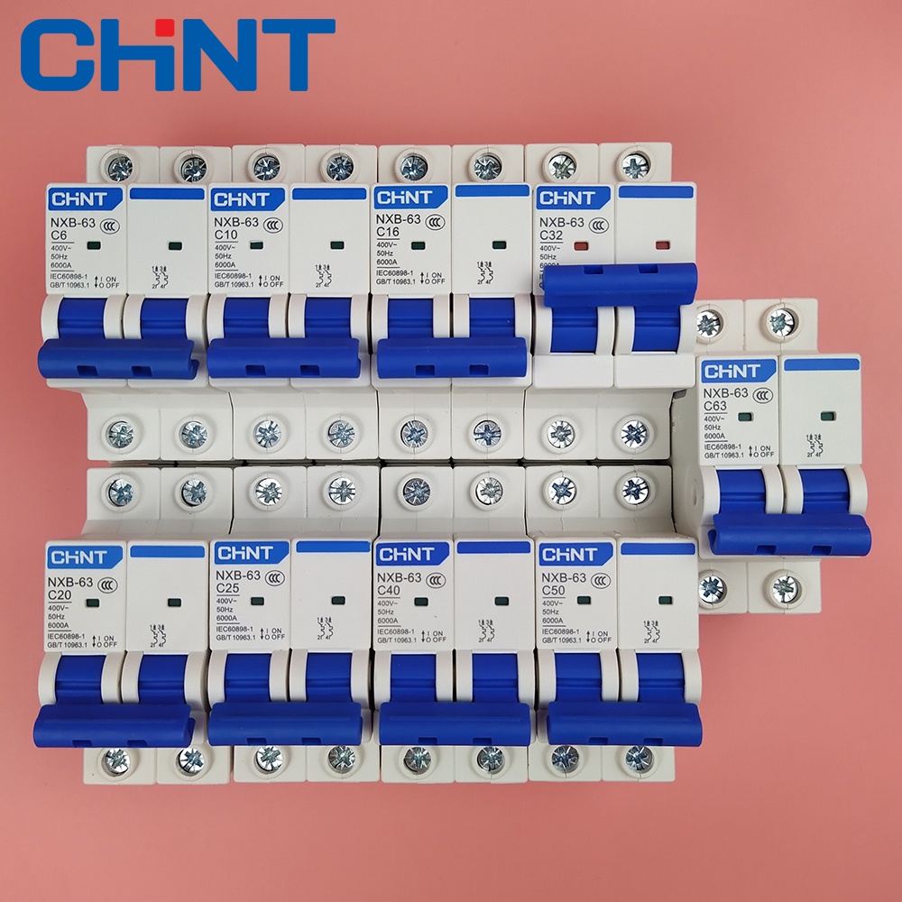 Aptomat CHINT NXB-63 bộ ngắt mạch CB tép MCB 220V 2P 6A 10A 16A 20A 25A 32A 40A 50A 63A