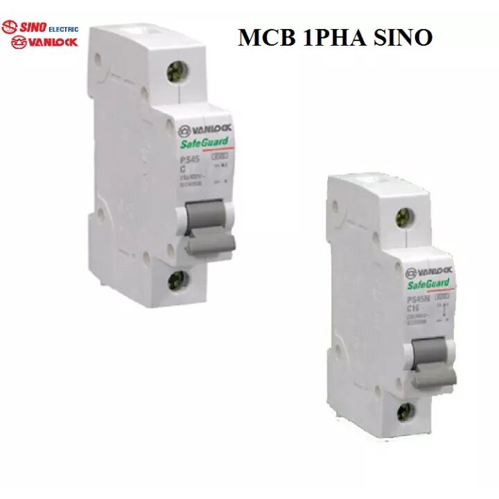 CB 1P 10A, 16A, 20A, 25A, 32A, 40A, 50A, 63A cầu dao tự động, SINO Vanlock HÀNG CHÍNH HÃNG