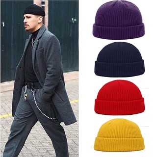 Mũ dệt kim trượt tuyết Unisex dành cho người lớn Docker mùa thu màu trơn