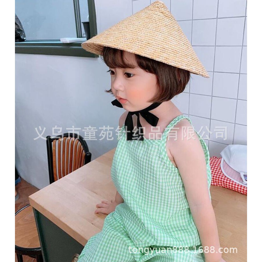 Nón cói lá kiểu Nhật cho bé