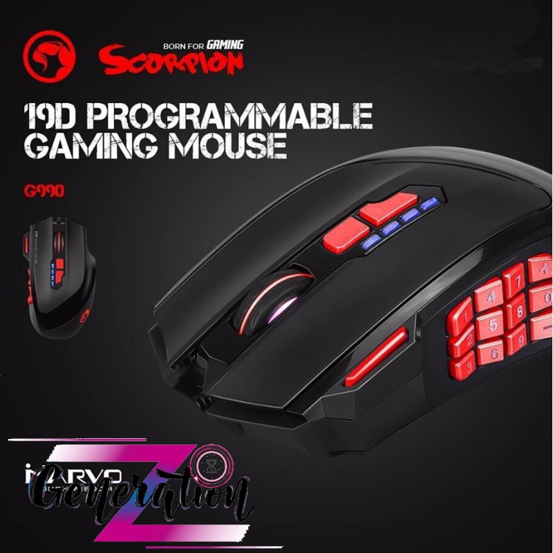 [Mã 33ELSALE hoàn 7% đơn 300K] CHUỘT QUANG LASER LED MARVO G990 - MOUSE LASER LED MARVO G990