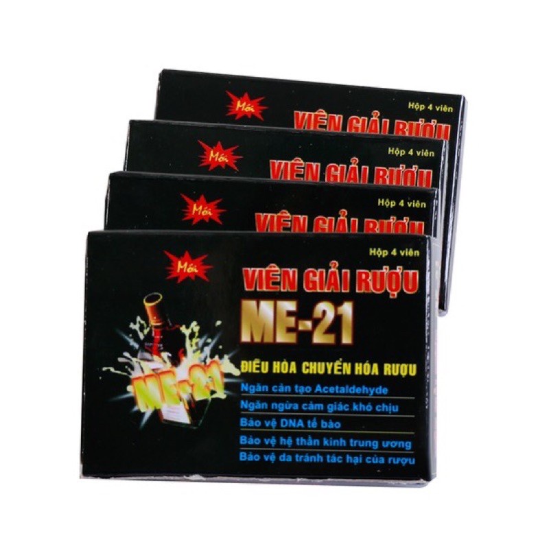 Viên Giải Rượu Me-21 - Hộp 4 Viên