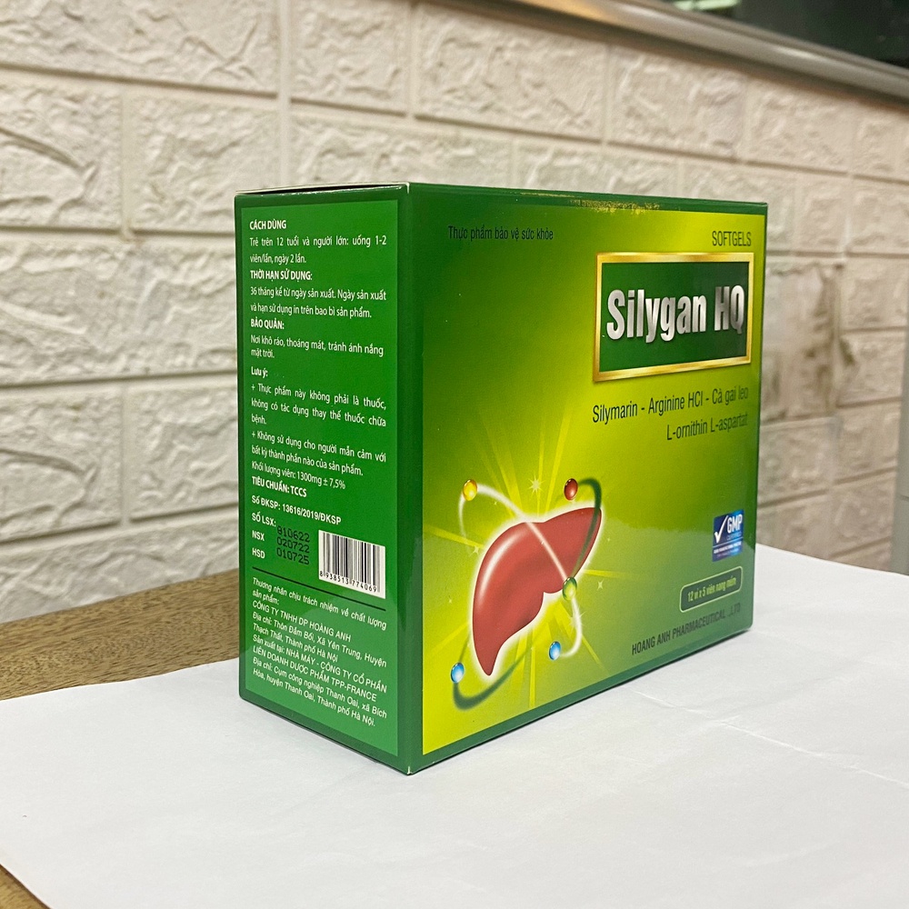 Viên Uống Silygan HQ (Hộp 60 Viên) Giúp Hỗ Trợ Tăng Cường Chức Năng Gan, Bảo Vệ Gan Và Hạn Chế Tác Hại của Rượu Bia