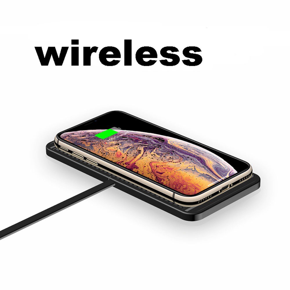 Đế Sạc Nhanh Không Dây Chống Trượt Cho Điện Thoại Di Động Trên Xe Hơi