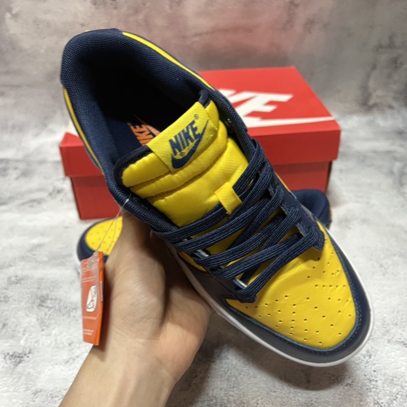 [KELLY SNEAKERS] Giày Thể Thao Sneakers Dunk Low “Machigan” Vàng Xanh Navy - Bản Cao Cấp (Ảnh Thật + Hàng Sẵn)