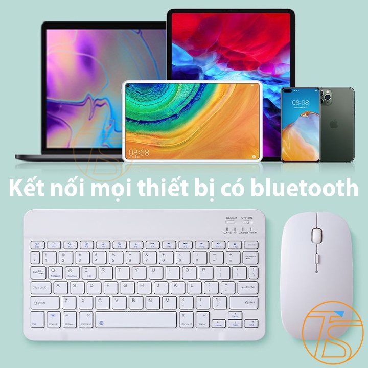 Combo Bàn Phím Và Chuột Mini Kết Nối Bluetooth Dùng Cho Ipad, Máy Tính Bảng, Điện Thoại