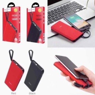 Sạc dự phòng cho iphone samsung 10000mah tích hợp dây sạc sẵn Hoco J25 chính hãng TPN97
