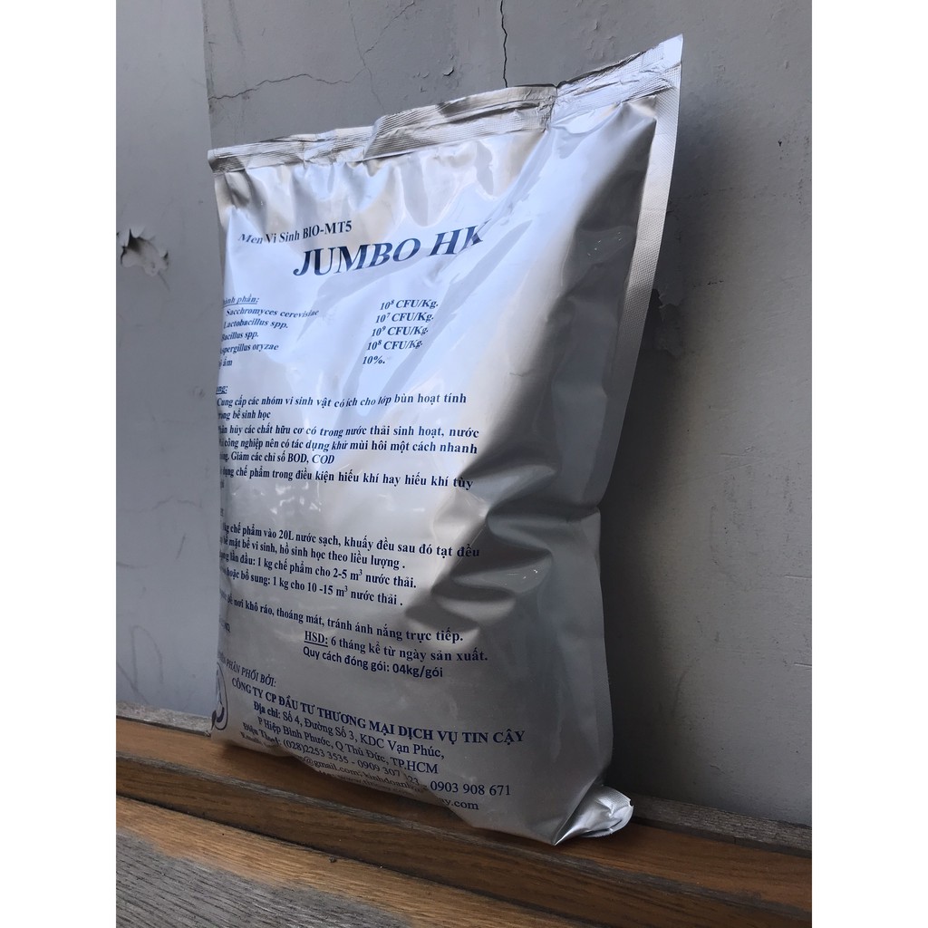 Men vi sinh hiếu khí Jumbo HK BIO-MT5 4kg/gói