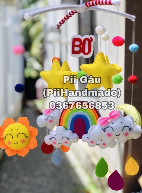 (SẴN) 🌈⭐️☁ TREO NÔI CẦU VÒNG CHO BÉ YÊU HANDMADE 🌈🌧⭐️ (ẢNH THẬT NHEN 😉)