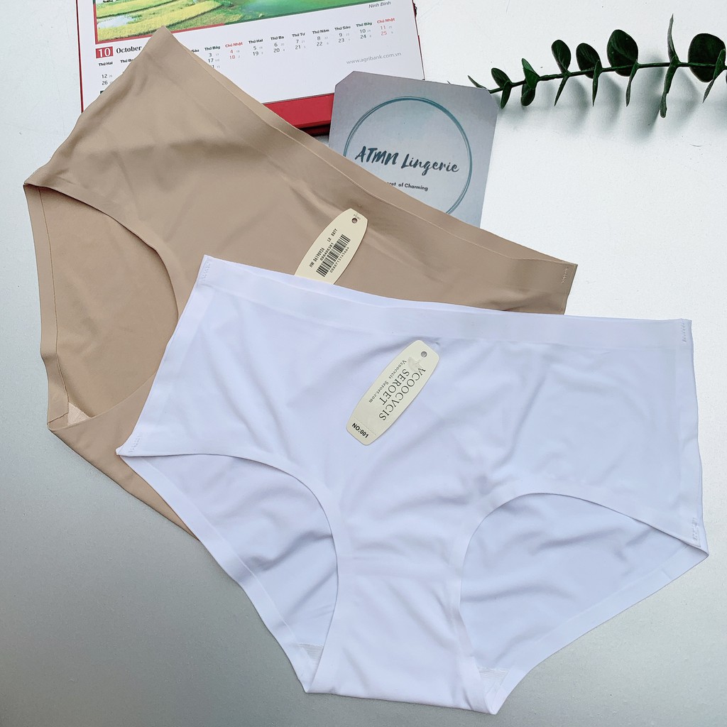 [CÓ SIZE L Quần lót đúc su ko viền trơn siêu mát mùa hè QS/17