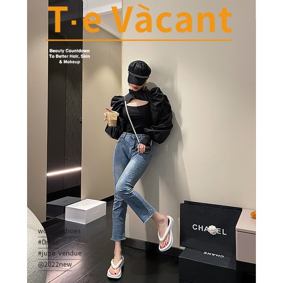 Dép Xỏ Ngón Nữ Đế Cao 5cm Cao Cấp, Dép Tông Nữ Thoải Mái Êm Chân