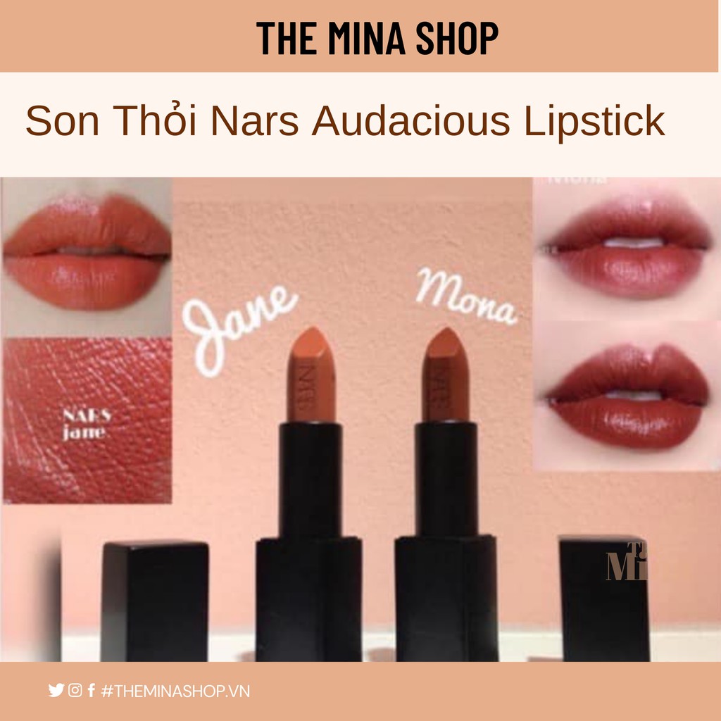 Son thỏi NARS Audacious Lipstick order sale màu Mona, Jane, Rita bản thường & Limited 2020