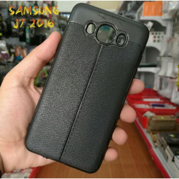Ốp lưng dẻo giả da Auto Focus Samsung J7 2016