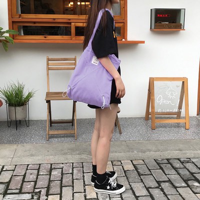 Túi mua sắm kiểu hàn quốc NOBAG Harajuku dễ phối đồ Túi Vải Nữ ulzzang phong cách công suất lớn ins
