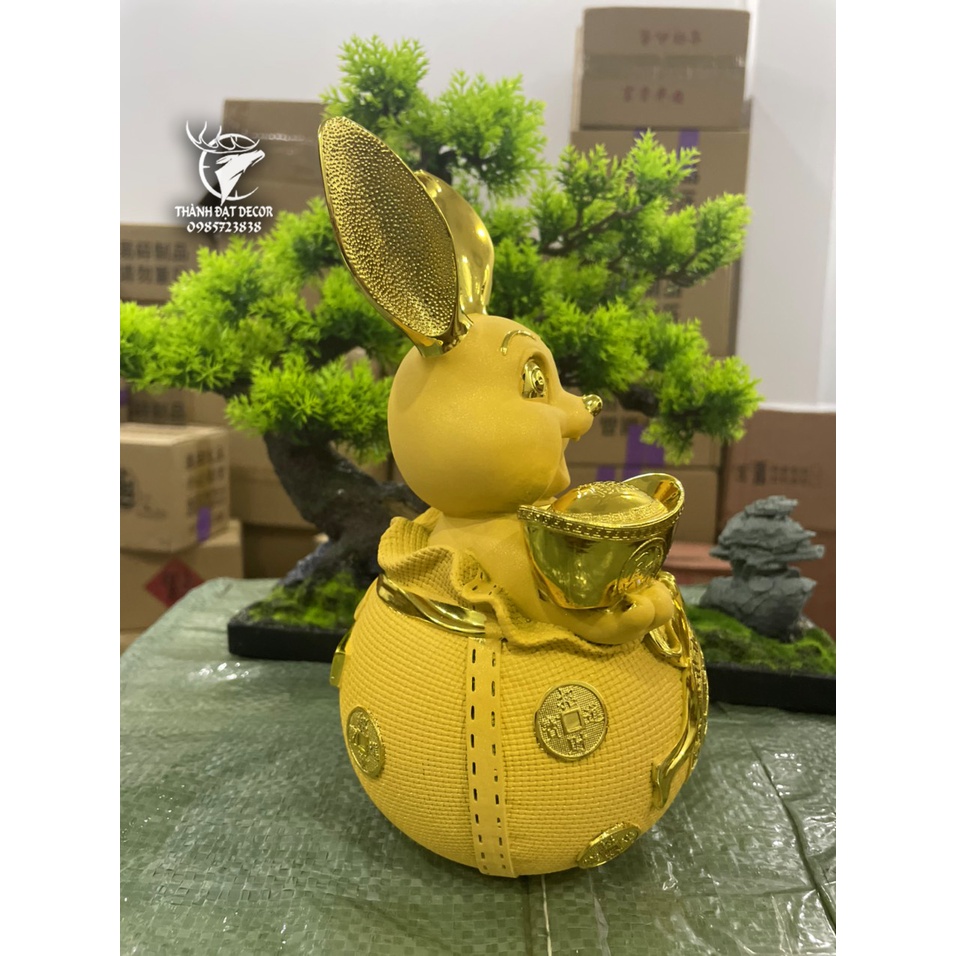 Tượng Thỏ Phong Thủy Phúc Lộc May Mắn Quà Tặng Sếp , Tân Gia Khai Trương Sinh Nhật