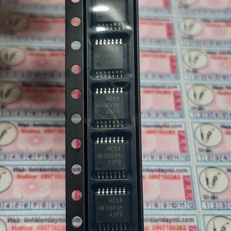 5 sản phẩm HC14 SN74HC14PWR TSSOP-14 chính hãng