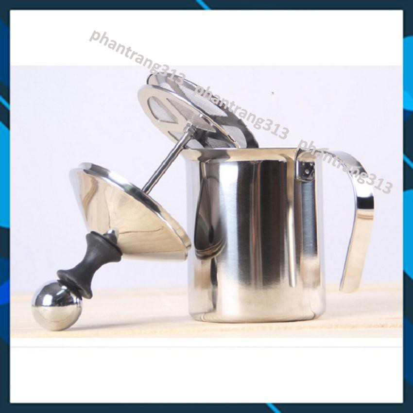 Ca đánh sữa lạnh, tạo bọt café, capuccino, latter art bằng inox cao cấp, siêu bền đẹp 400ml, 800ml  - phantrang313