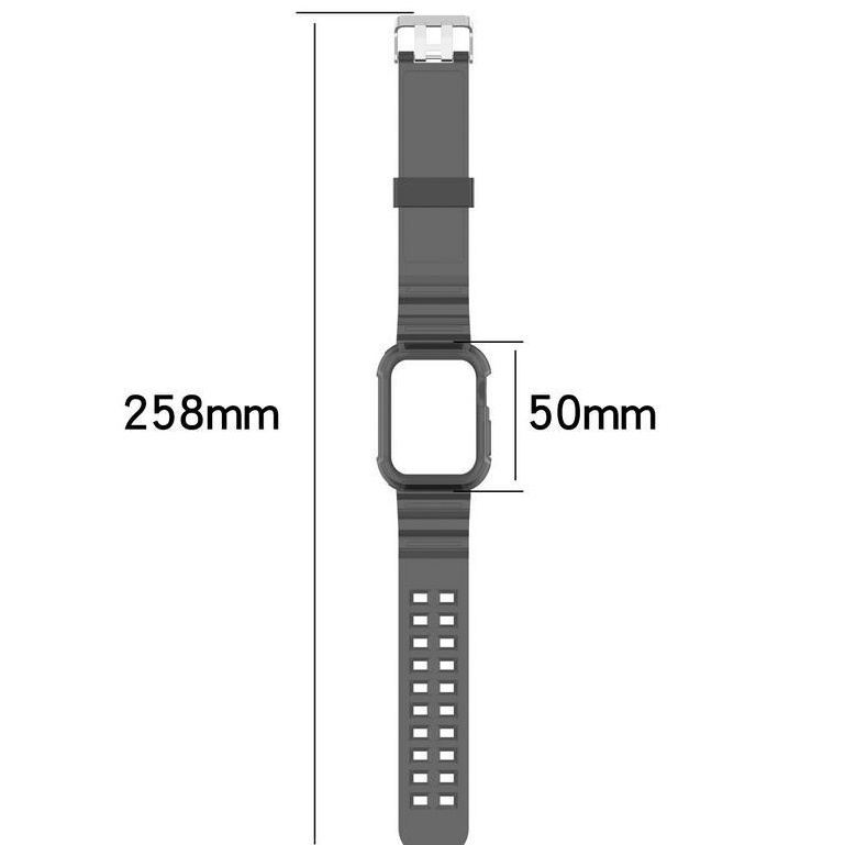 Dây Đeo Thể Thao Bằng TPU Trong Suốt Cho Đồng Hồ Thông Minh Apple Watch iWatch 6 / SE / 5 / 4 / 3 / 2 / 1