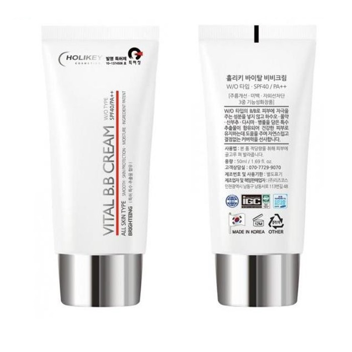 Kem nền trang điểm - Kem trang điểm chống nắng Holikey Vital BB Cream Hàn Quốc SPF /40 PA 50ml | BigBuy360 - bigbuy360.vn
