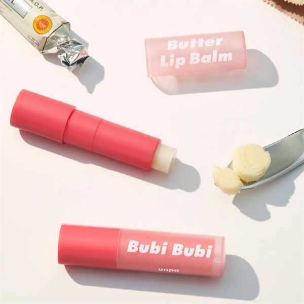 Son Dưỡng Môi Unpa Bubi Bubi Butter Son Bóng Dưỡng Ẩm Môi Cấp Ẩm Môi Căng Mọng Làm Sạch Da Chết 3.8g - Khongcoson