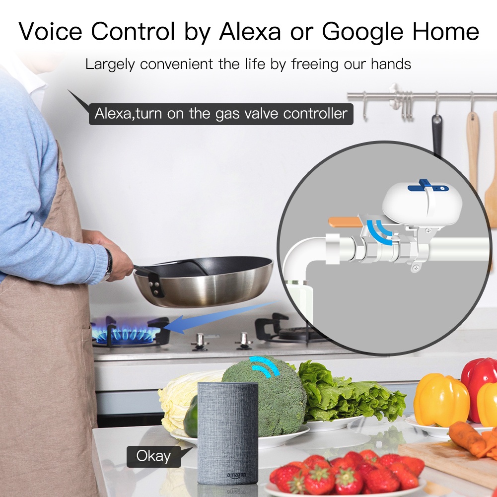 Van Điều Khiển Thông Minh Tự Động Ngắt Kết Nối WiFi / ZigBee Điều Khiển Bằng Ứng Dụng Điện Thoại Alexa Google Home