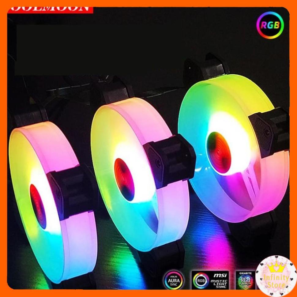 QUẠT LED CASE COOLMOON V11 LED RGB 12CM INFINY DECOR