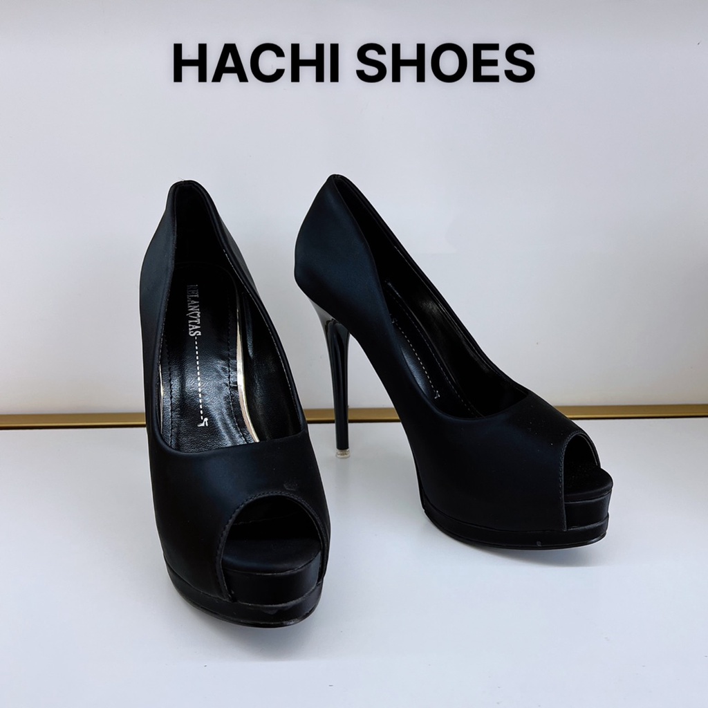 Giày Cao Gót Nữ Đế Đúp Hở Mũi Cao 12p size 34-38 fulbox 29239-20