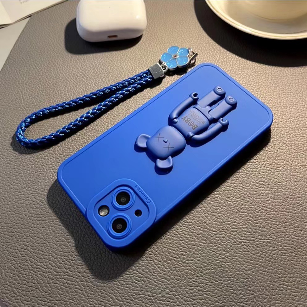 Ốp Điện Thoại In Hình Gấu Kèm Dây Đeo Cho iphone 13 Pro Max i13 13pro 11 Pro Max i11 iX Xs XR Xs Max 7plus 8plus 12Pro 12 Pro Max