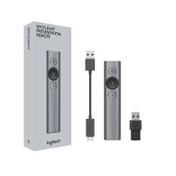 Bút trình chiếu Logitech Spotlight Presentation Remote (Xám đen)