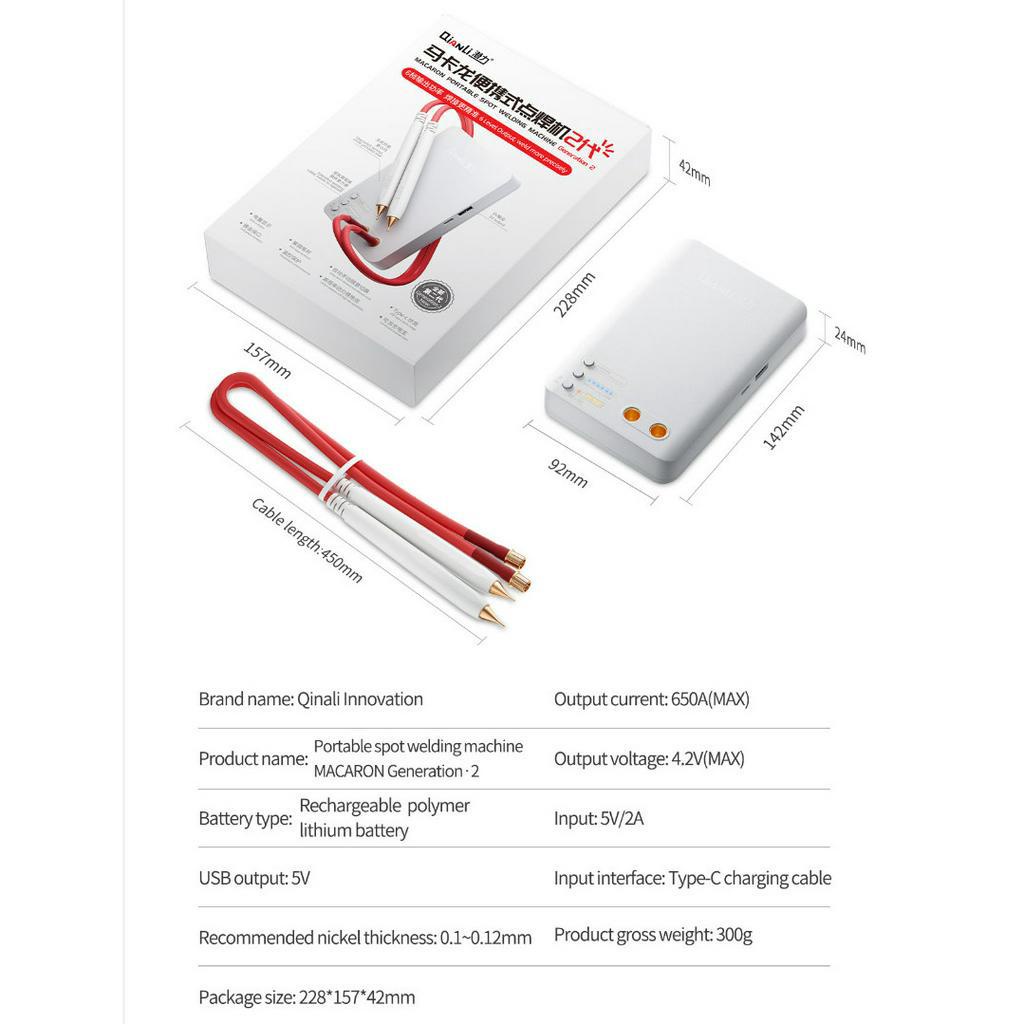Máy hàn chập QianLi kèm bộ khuôn kẹp hàn Cell pin 11 - 14 Pro Max