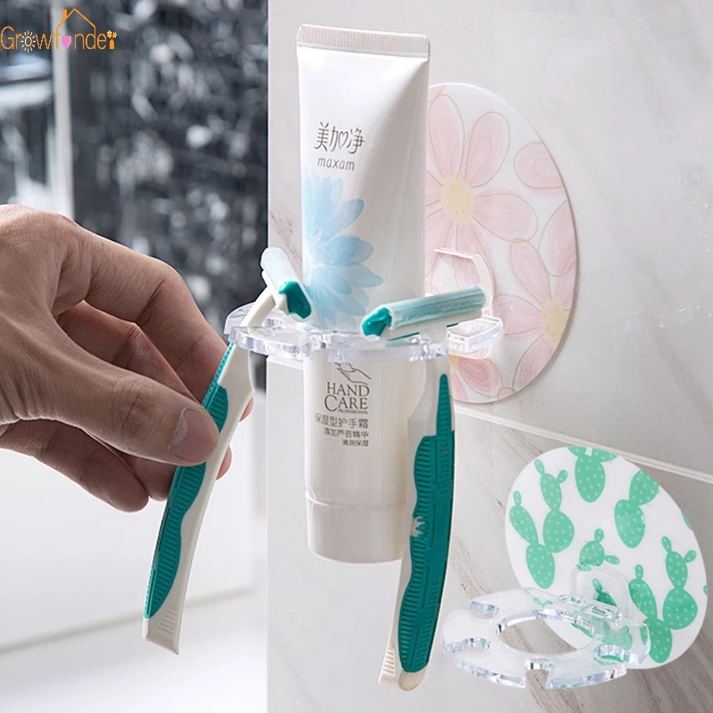 Giá Đỡ Bàn Chải Đánh Răng/Kem Đánh Răng Gắn Tường Đa Năng Tiện Dụng Cho Nhà Tắm