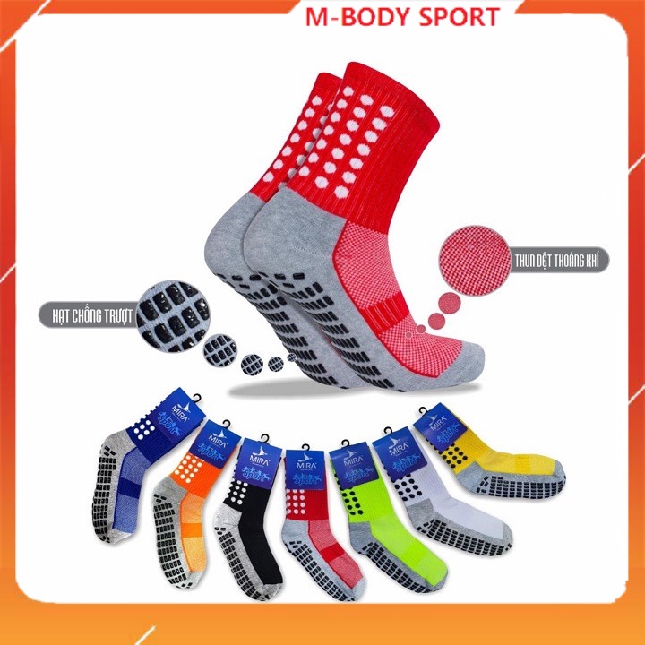 Tất chống trơn đá bóng đá banh, giúp chân không bị trượt khi đi giầy- M-BODY SPORT