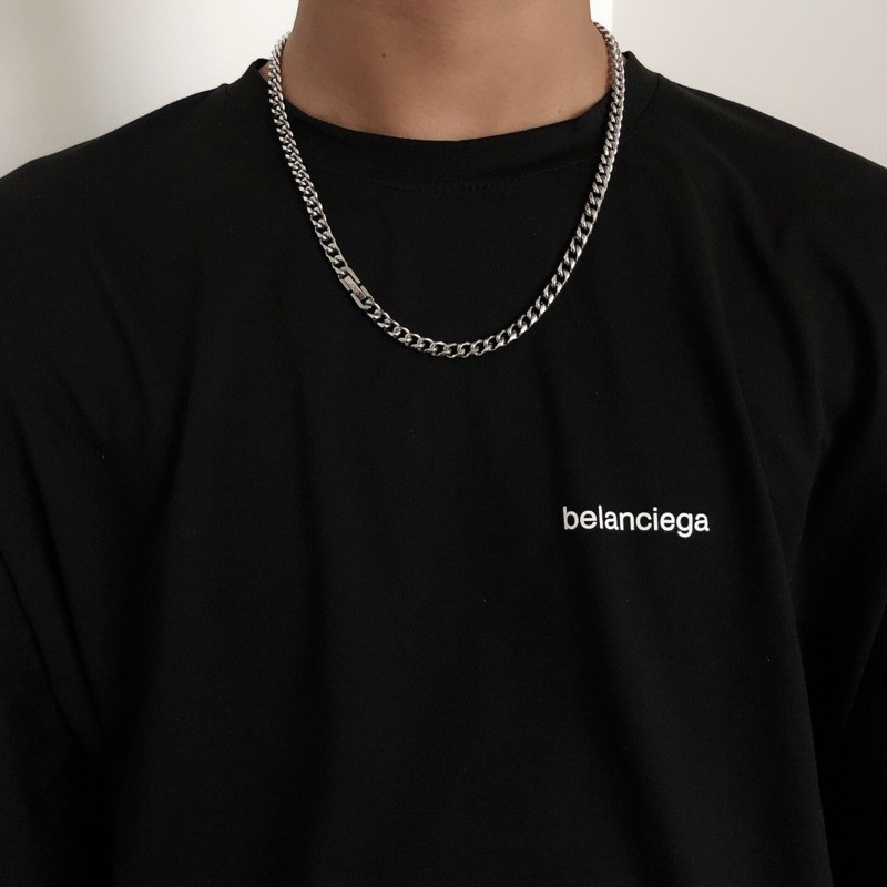 Vòng cổ chuỗi dây xích bằng thép titan phong cách hip hop thời trang xu hướng