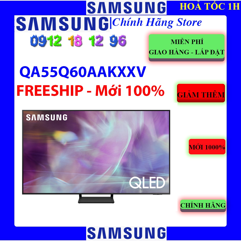 [Mã ELHAMS5 giảm 6% đơn 300K] Tivi Samsung QA55Q60A QLED 4K 55 inch-SAMSUNG QA55Q60AAKXXV (55Q60A) | 55Q60AA