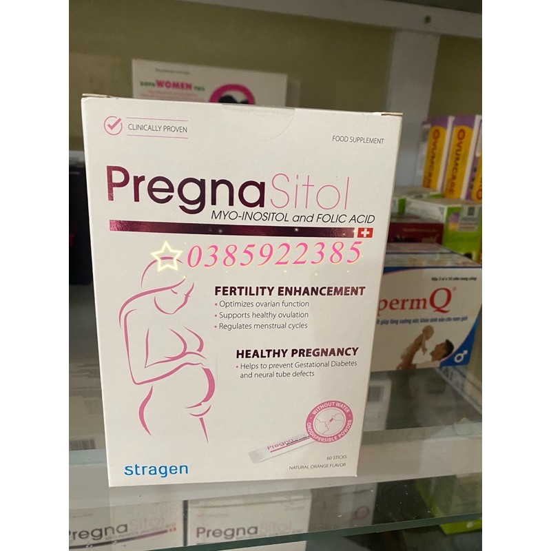 pregnasitol hỗ trợ sinh sản nữ hộp 60 gói