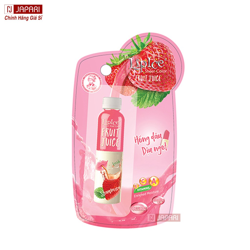 Son Dưỡng Môi Lipice Sheer Color Fruit Juice Có Màu CHÍNH HÃNG ROHTO Nhật Bản Dưỡng Ẩm Môi Cho Học Sinh Vitamin C JAPARI