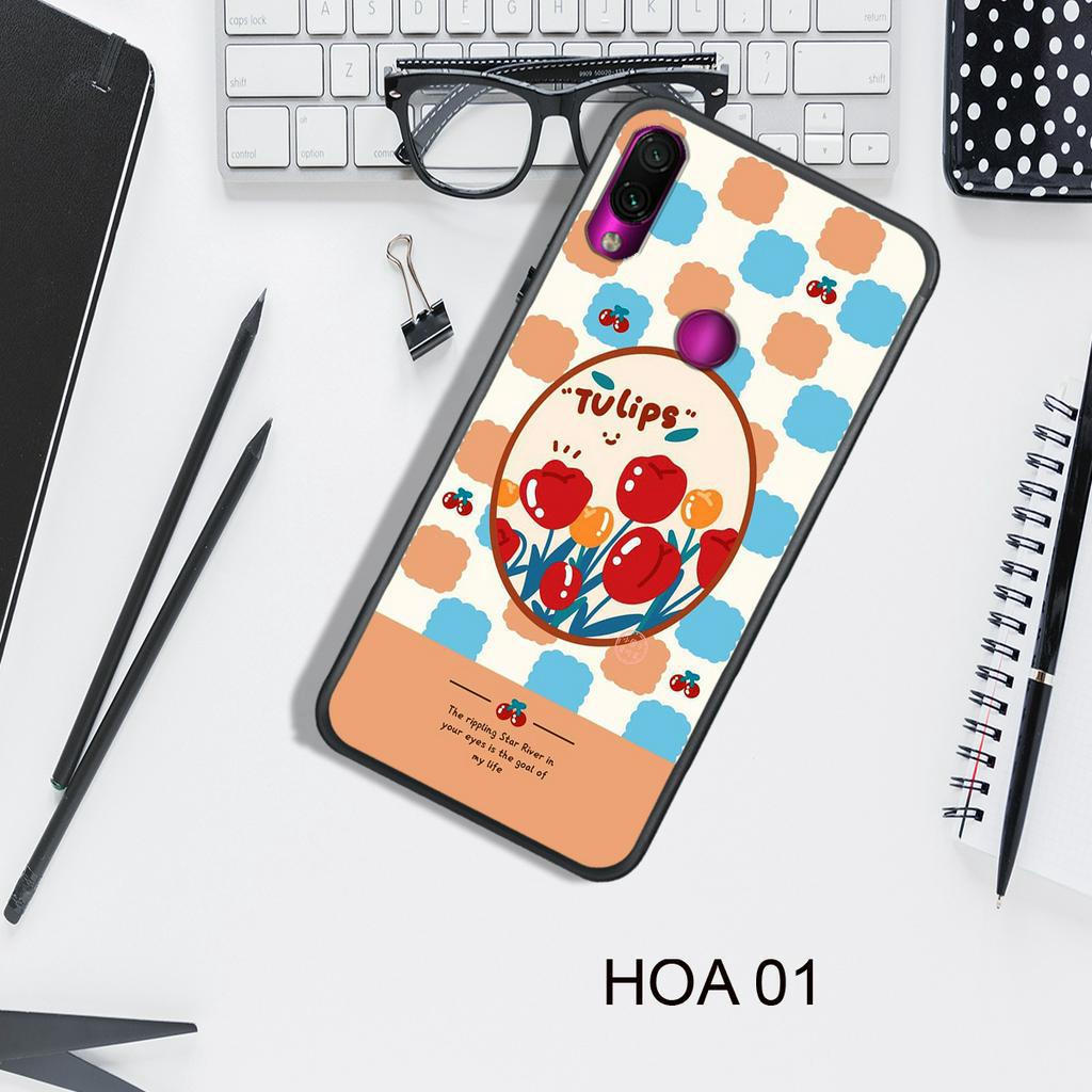 Ốp Lưng  XIAOMI REDMI 7 - REDMI NOTE 7/7 PRO - REDMI NOTE 5/5 PRO - REDMI NOTE 6/6 PRO , In Hình HOA, Màu Sắc Bắt Mắt.
