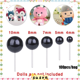 Set 100 mắt thú bông 4/5/7/8/10mm bằng nhựa tiện dụng
