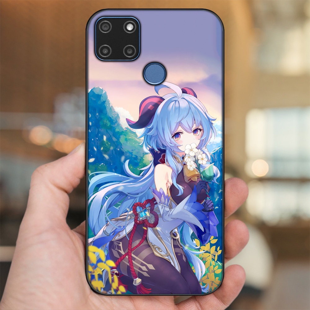 Ốp lưng Realme C12, C21Y viền đen in hình Ganyu Genshin Impact